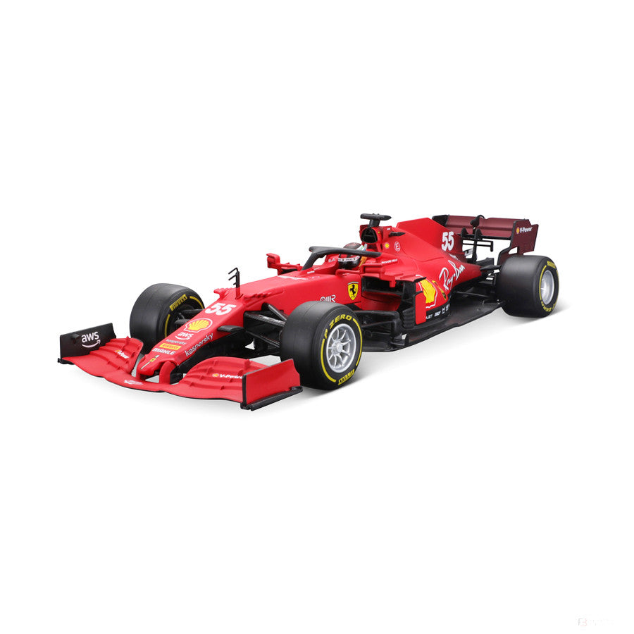 Ferrari Carlos Sainz SF21 Modellauto, 1:18, Rot, 2021