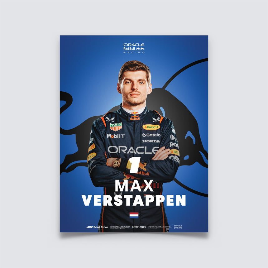 Originaler F1-Print - Max Verstappen Poster (A3-Größe)