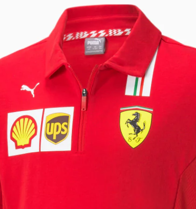 Polo infantil del equipo Puma Ferrari 2021, rojo