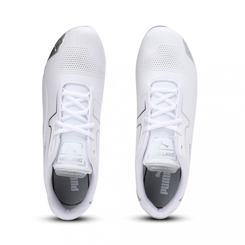 Zapatillas Mercedes, Puma Drift Cat 8, blancas, 2020, talla 45.8