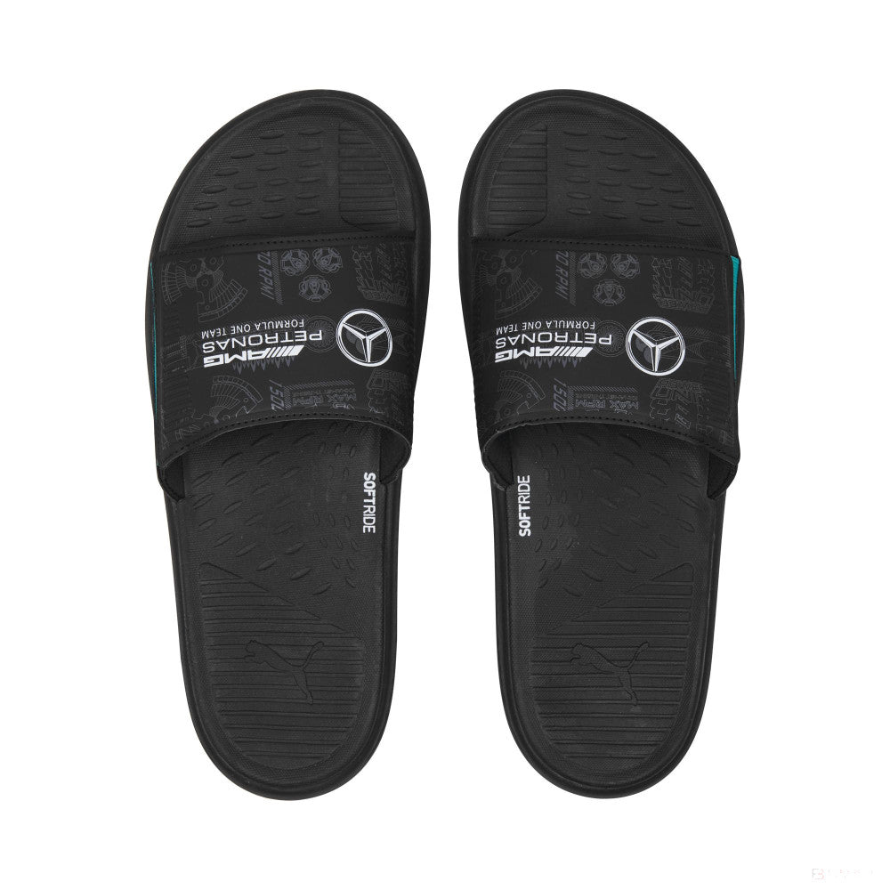 Black puma slides fur online