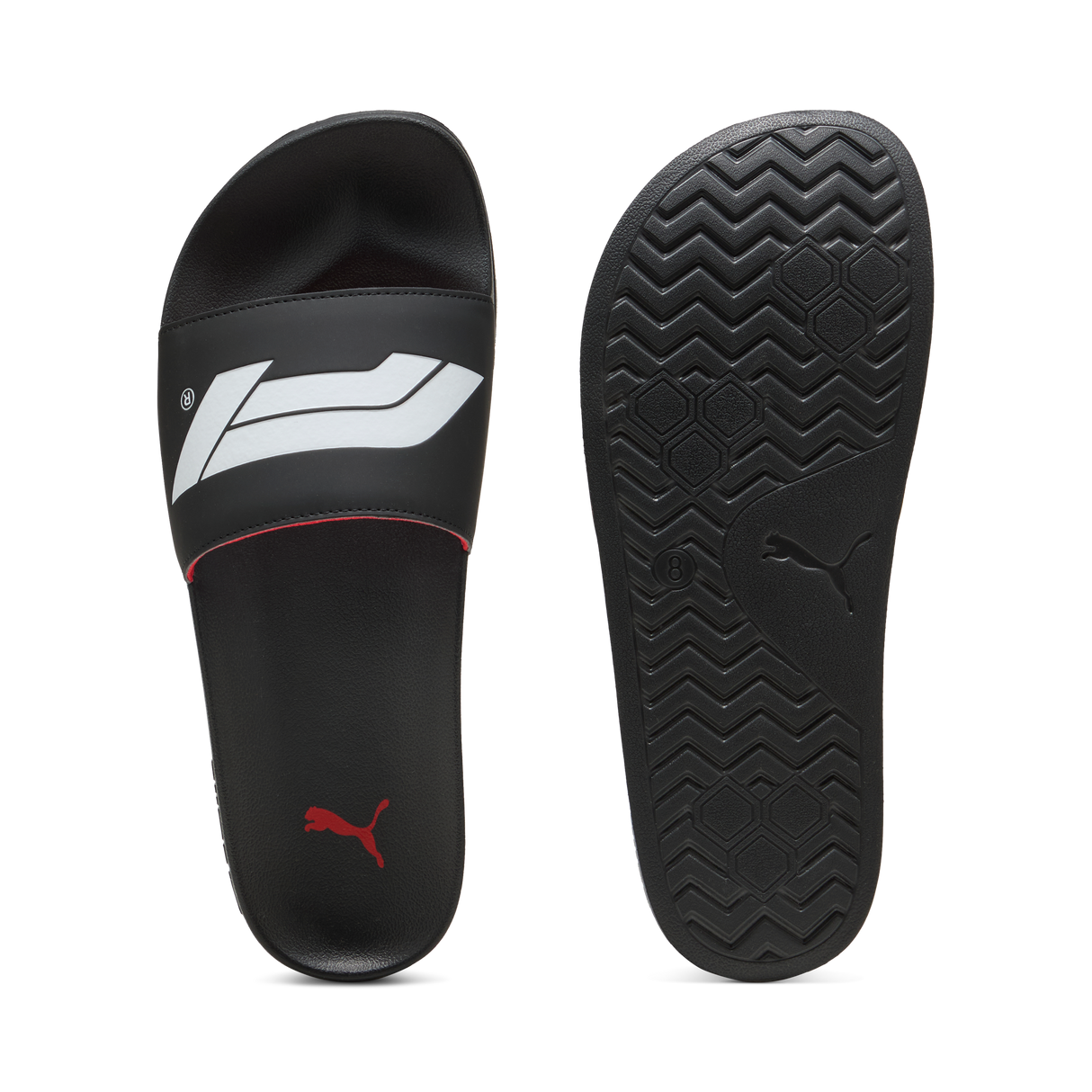 F1 Logo Pantoffel, Puma, Leadcat 2.0, schwarz
