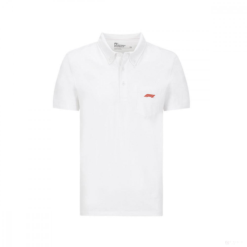 2020, Weiß, Formula 1 Logo Polo Hemd
