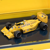 2020, Gelb, 1:43; Ayrton Senna Lotus Honda 99T 1987 Monaco Modellauto
