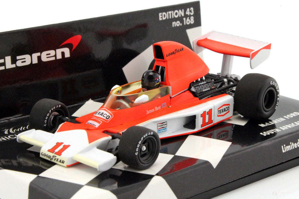 1976, Rot, 1:43, James Hunt McLaren Ford M23 South African GP 1976 Modellauto - FansBRANDS®