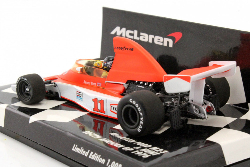 1976, Rot, 1:43, James Hunt McLaren Ford M23 South African GP 1976 Modellauto - FansBRANDS®