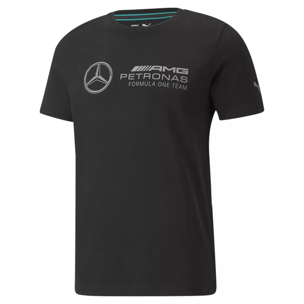 Mercedes T-Shirt, Puma-Logo, Schwarz, 2021