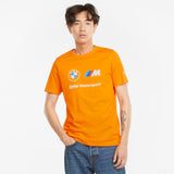 BMW T-shirt, Puma BMW MMS ESS Logo, Orange, 2021