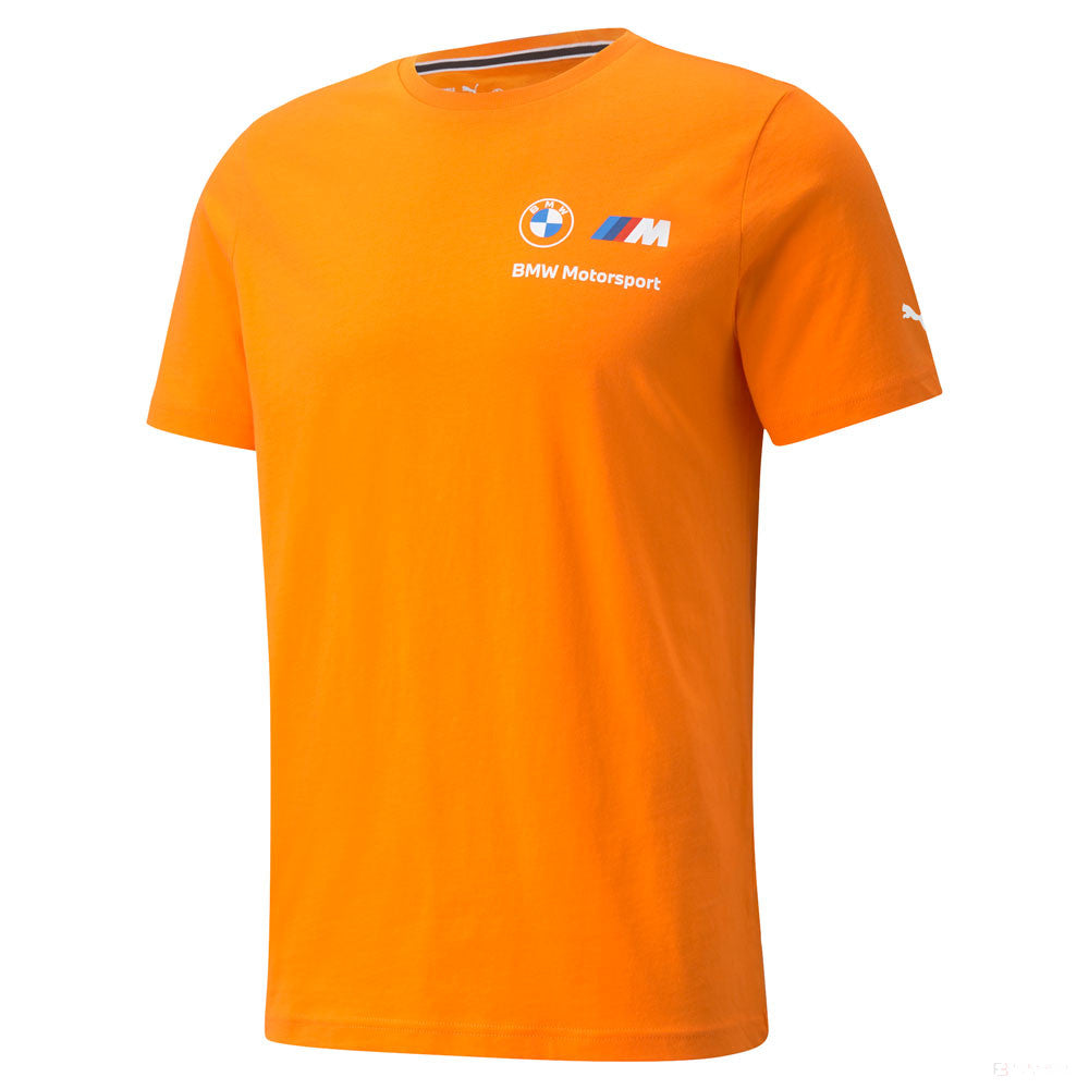 BMW T-shirt, Puma BMW MMS ESS Small Logo, Orange, 2021