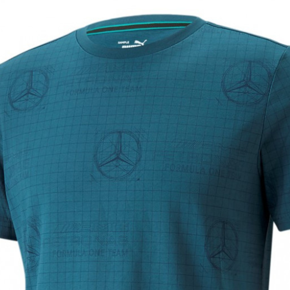 Camiseta azul Mercedes 2022