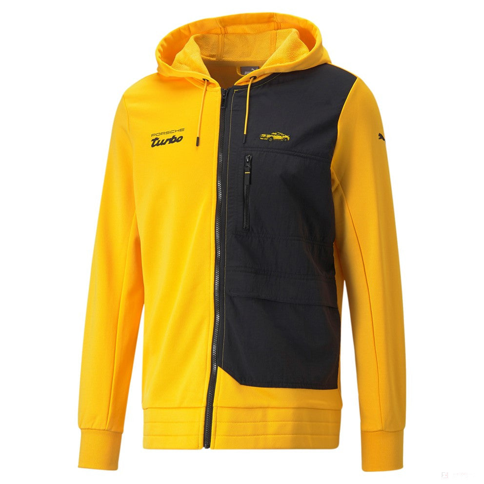 Porsche Legacy Hooded Sweat Jacket Lemon Chrome 2022 - FansBRANDS®