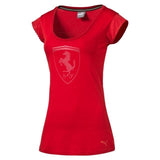 2016, Rot, Puma Ferrari Round Neck Damen Big Shield T-shirt