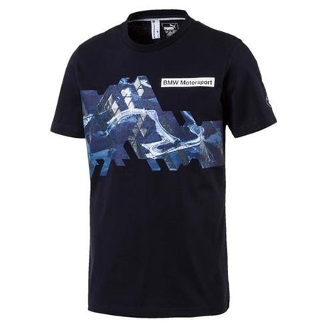 2017, Blau, Puma BMW Round Neck Logo Graphic T-shirt - FansBRANDS®