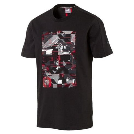 2017, Schwarz, Puma Ferrari Round Neck Graphic T-shirt - FansBRANDS®