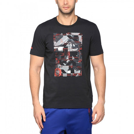 2017, Schwarz, Puma Ferrari Round Neck Graphic T-shirt - FansBRANDS®