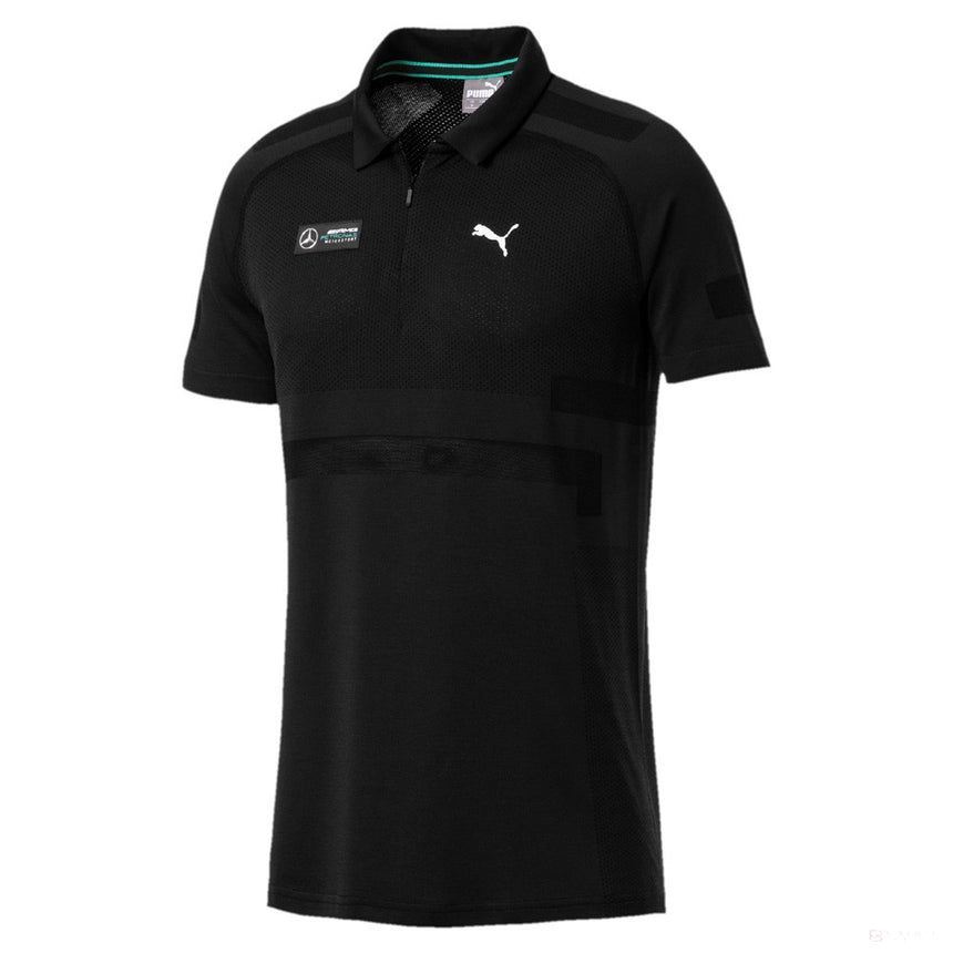 2019, Schwarz, Puma Mercedes ecoKNIT Polo Hemd - FansBRANDS®