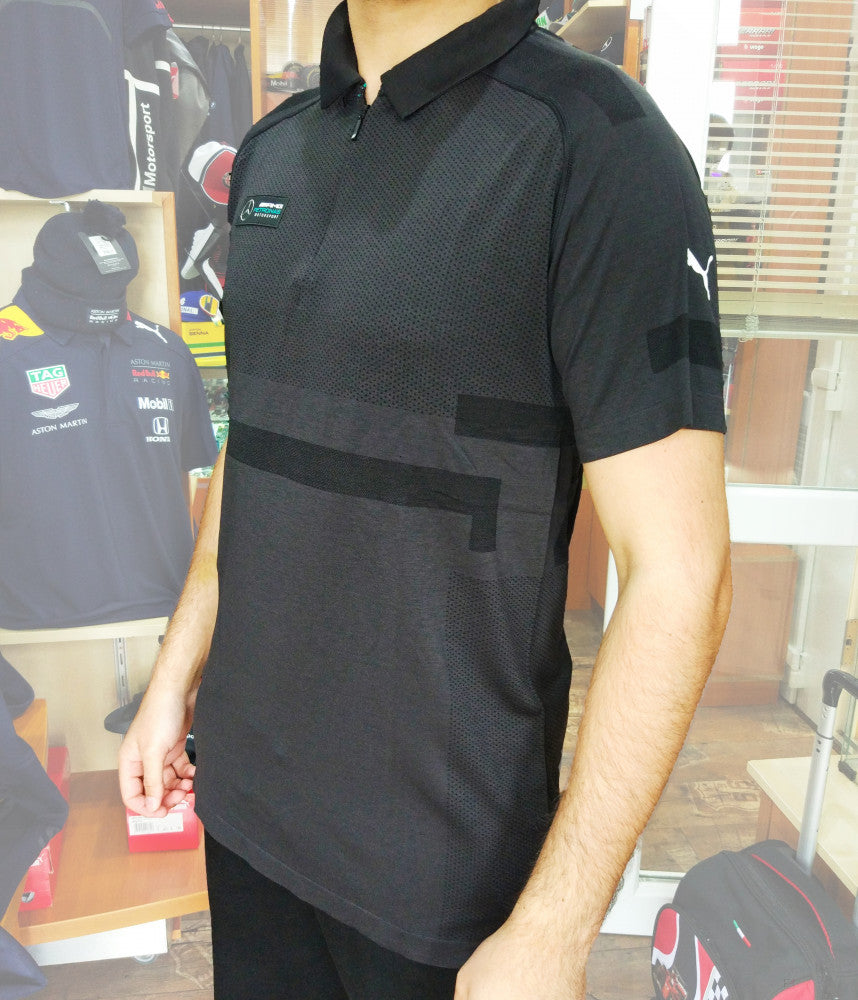 2019, Schwarz, Puma Mercedes ecoKNIT Polo Hemd - FansBRANDS®