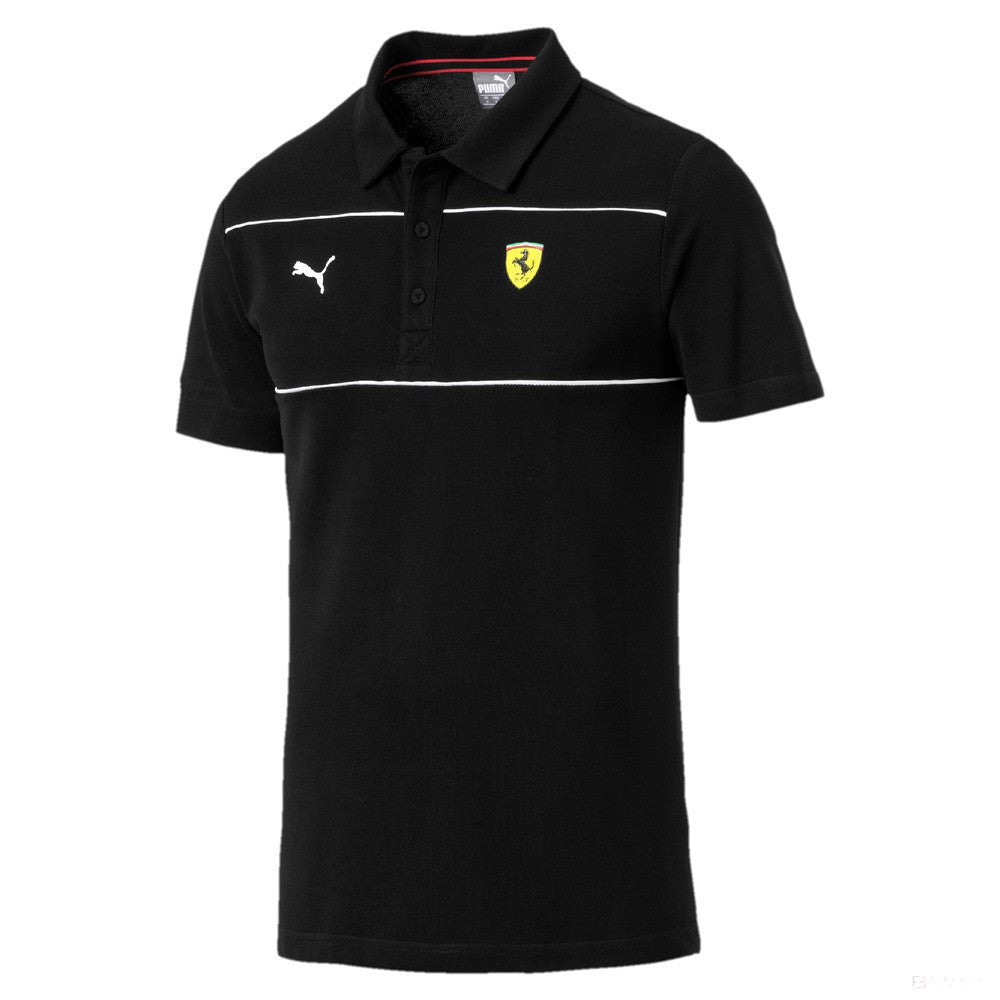 2019, Schwarz, Puma Ferrari Lifestyle Polo Hemd