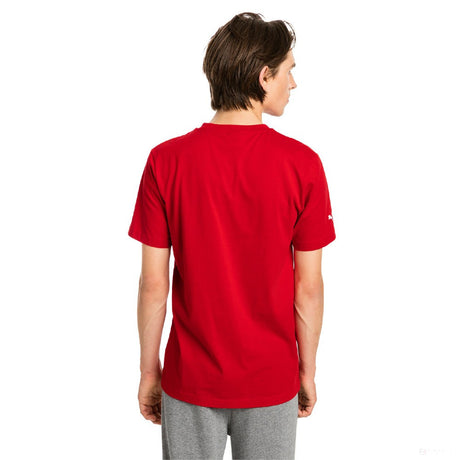 2019, Rot, Puma Ferrari Big Shield Round Neck T-Shirt - FansBRANDS®