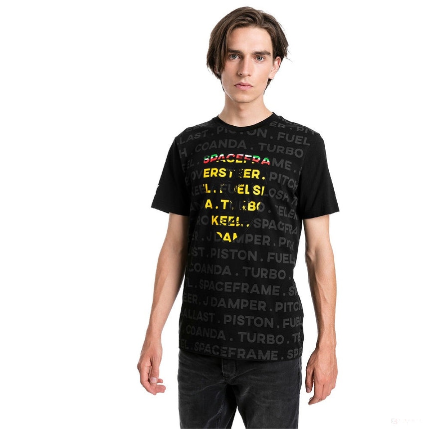 2019, Schwarz, Puma Ferrari Big Shield Round Neck T-Shirt - FansBRANDS®