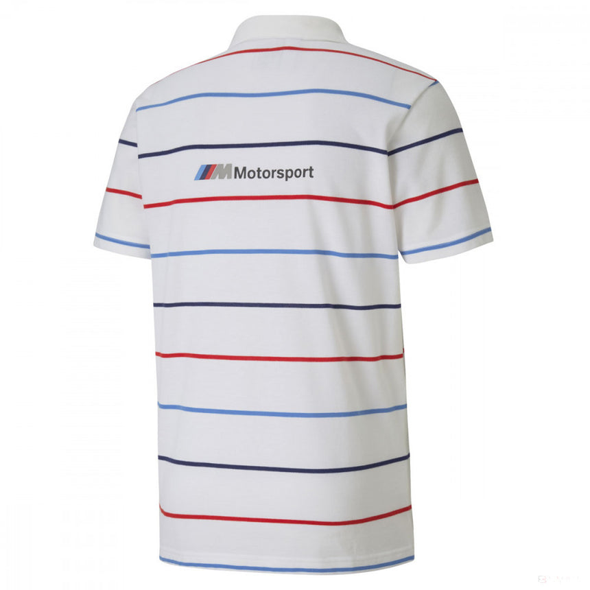 2020, Weiß, Puma BMW MMS Striped Round Neck T-Shirt - FansBRANDS®