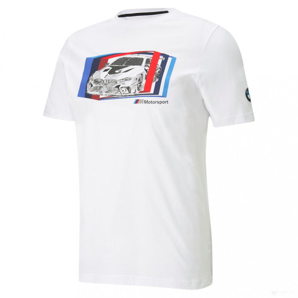 2021, Weiß, Puma BMW MMS Car Graphic T-Shirt - FansBRANDS®