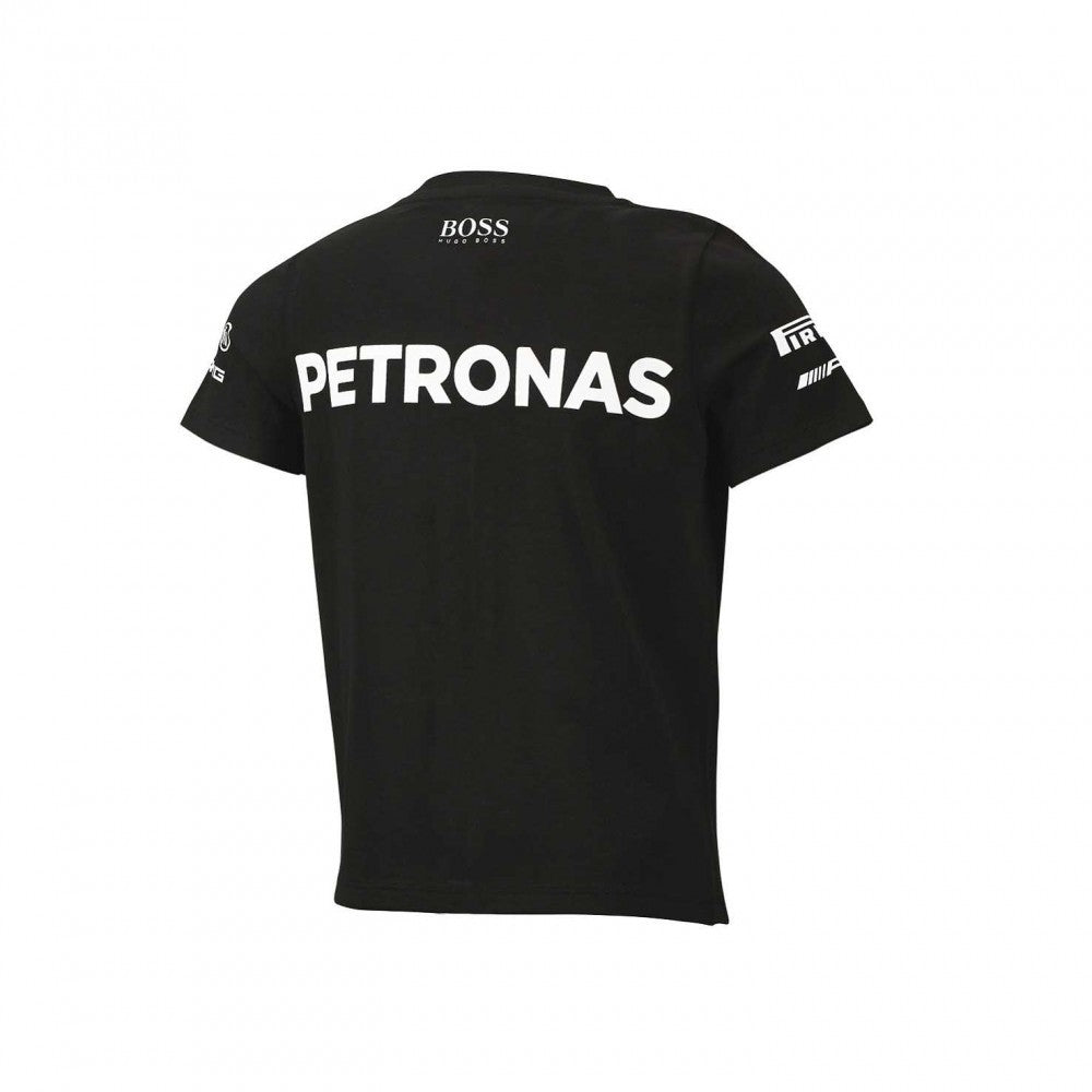 2015, Schwarz, Mercedes Round Neck Kinder Team T-shirt - FansBRANDS®