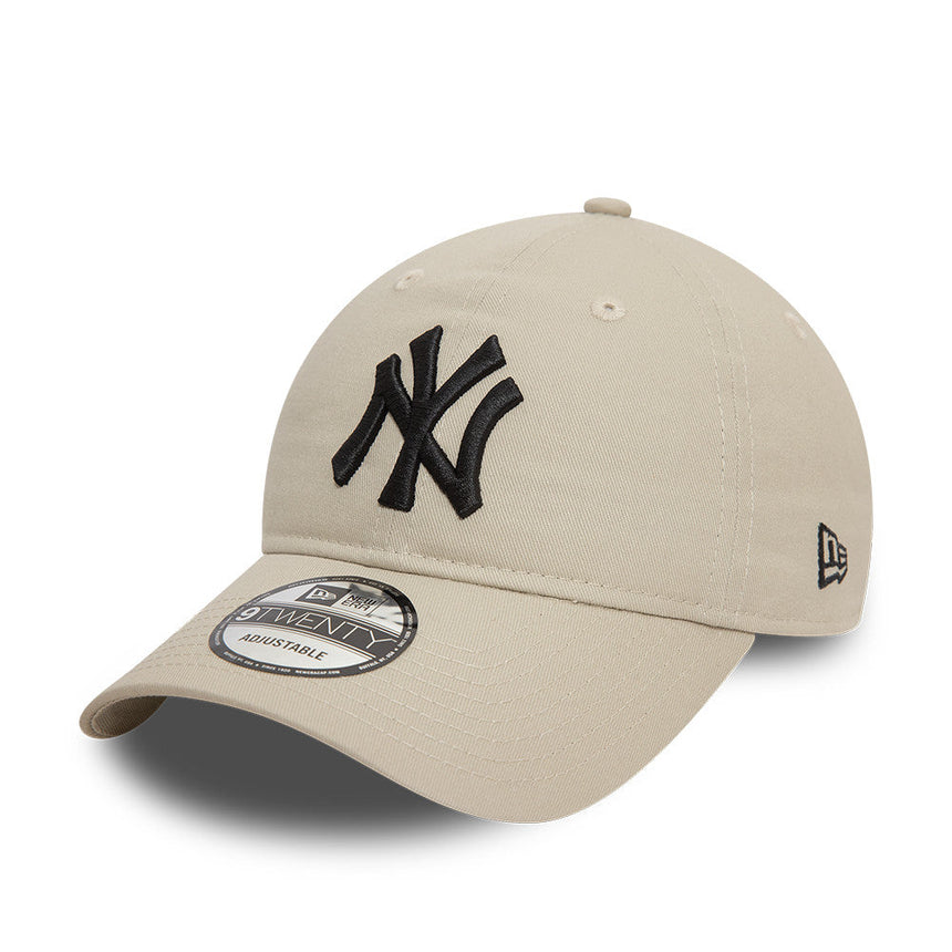 New York Yankees Kappe, schwarzes Logo, New Era, 9TWENTY, wesentlich, beige