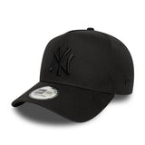 New York Yankees Kappe, New Era, essentiell, vollschwarz