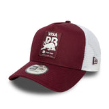 Visa RB Kappe, Trucker-Kappe, saisonal, New Era, 9FORTY, burgundrot