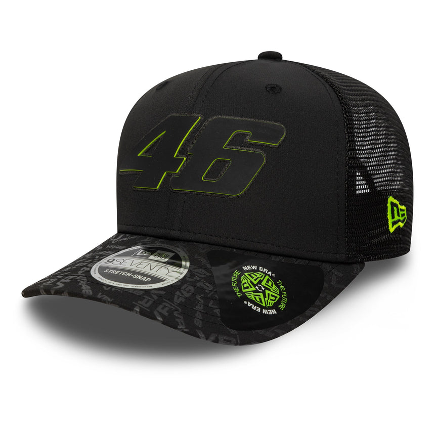 Valentio Rossi #46 Kappe, VR46, nachhaltig, New Era, 9SEVENTY, schwarz