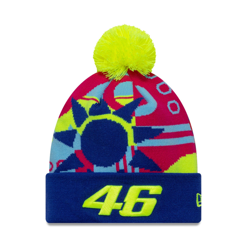 Valentio Rossi #46 Mütze, VR46, Bündchenstrick, Fanartikel, New Era, mehrfarbig