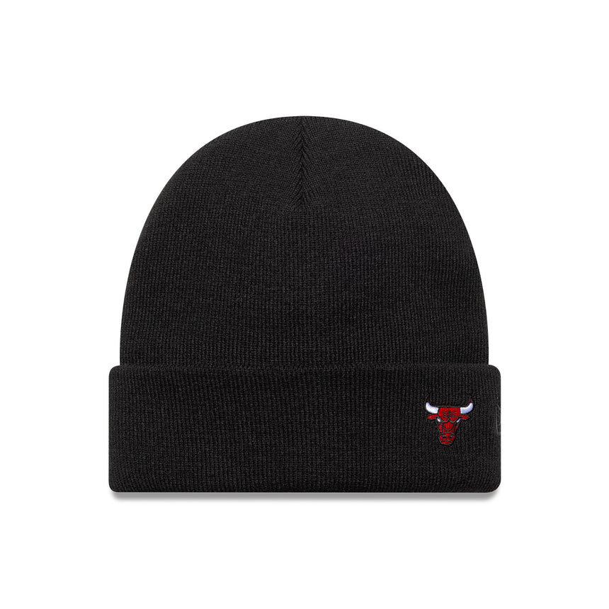 Chichago Bulls Beanie, Mini-Logo, Bündchen, New Era, Schwarz