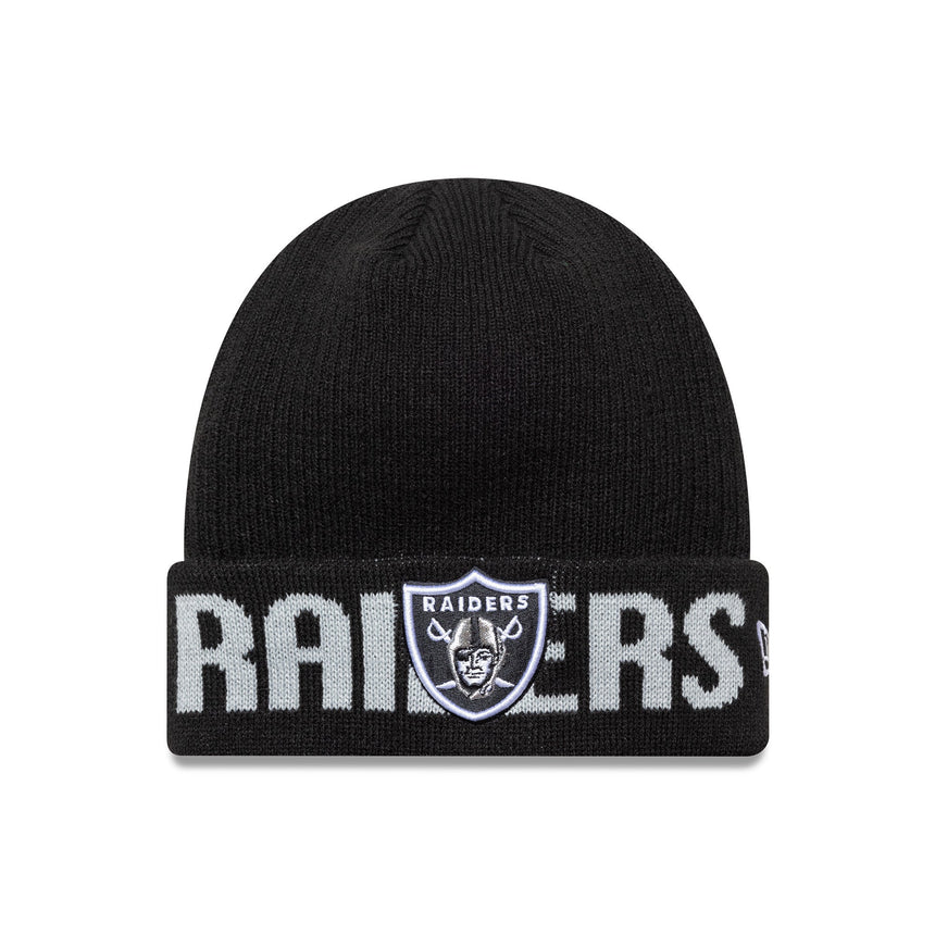 Las Vegas Raiders Beanie, Wortmarke, New Era, Schwarz