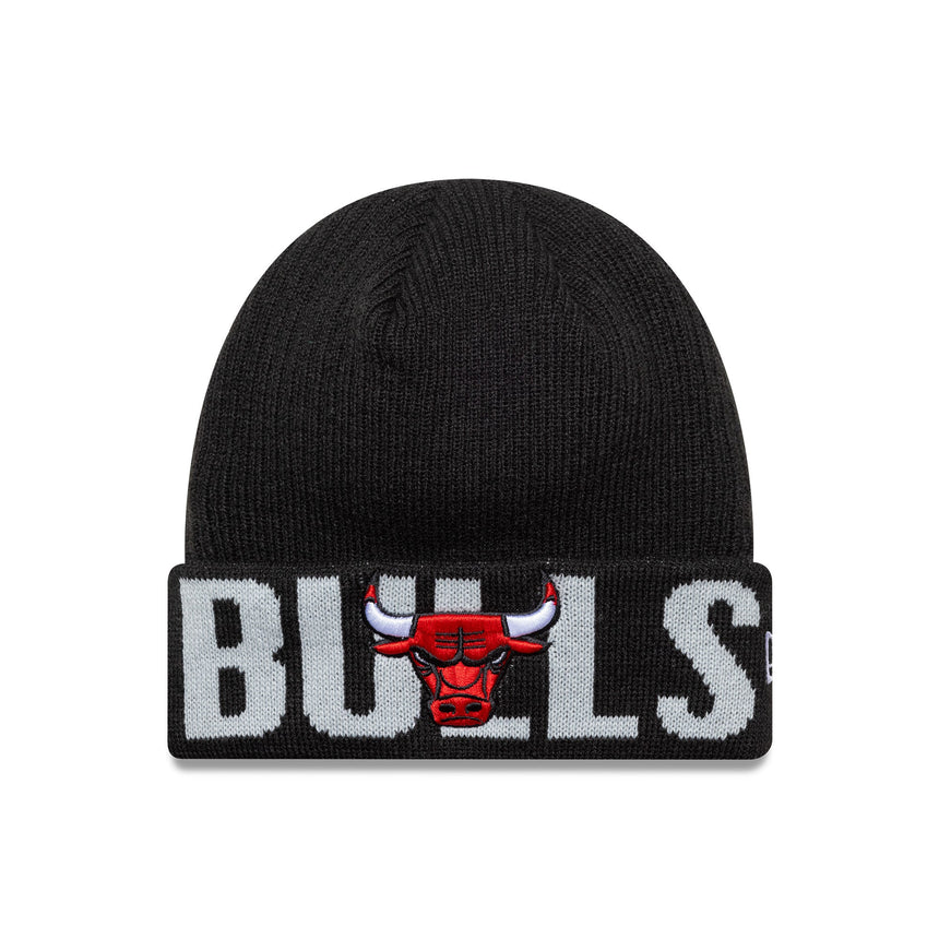 Chichago Bulls Beanie, New Era, Wortmarke, schwarz
