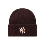 New York Yankees Beanie, Damen breites Bündchen, New Era, rot