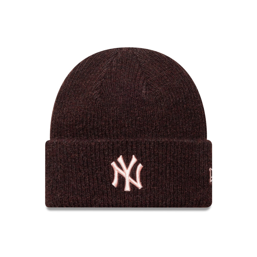 New York Yankees Beanie, Damen breites Bündchen, New Era, rot
