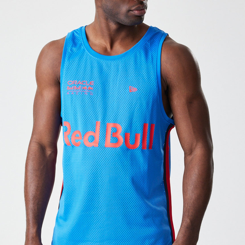 Red Bull Racing ärmelloses T-Shirt, New Era, Basketball-Mesh, blau