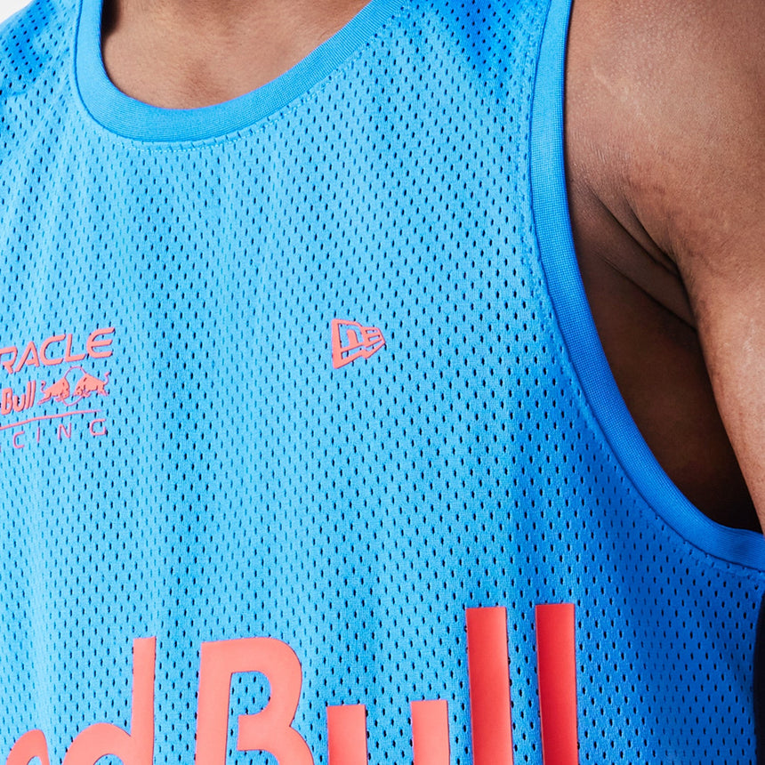 Red Bull Racing ärmelloses T-Shirt, New Era, Basketball-Mesh, blau