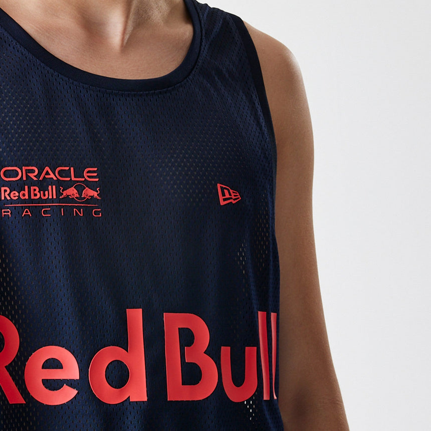 Red Bull Racing ärmelloses T-Shirt, New Era, Basketball-Mesh, dunkelblau