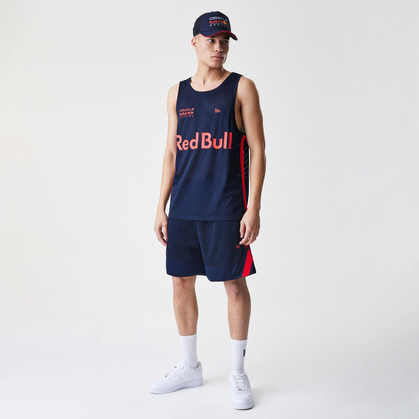 Red Bull Racing ärmelloses T-Shirt, New Era, Basketball-Mesh, dunkelblau