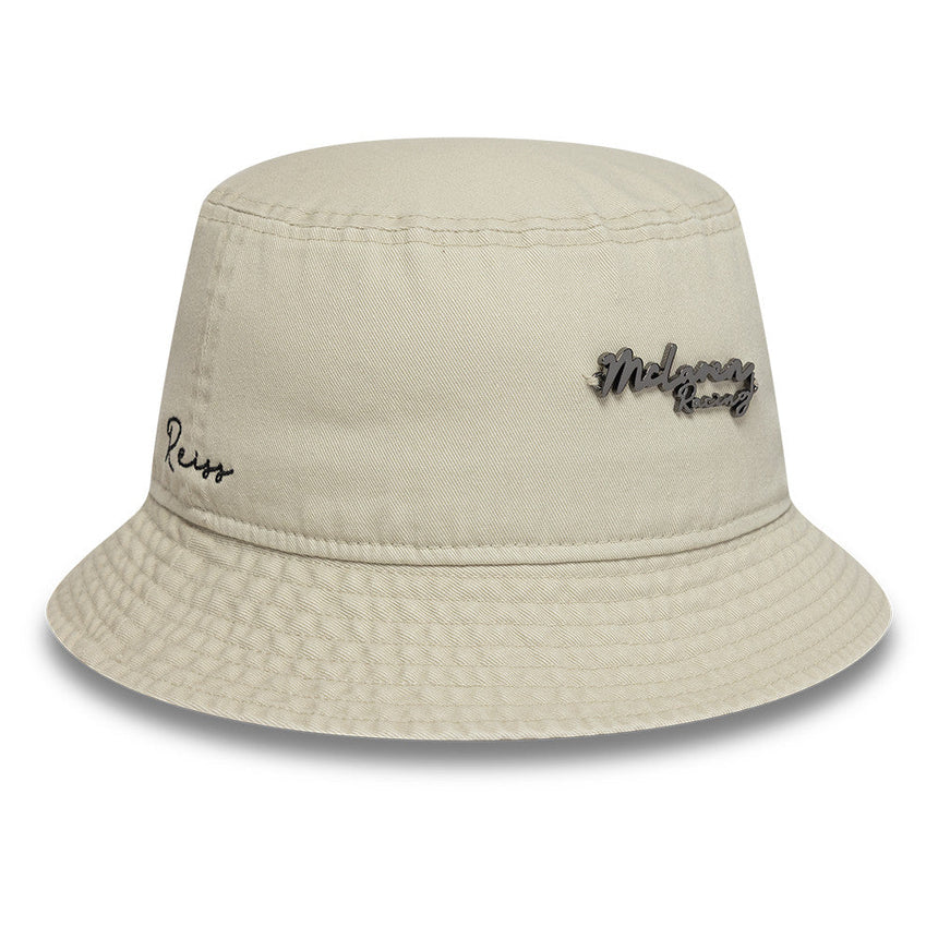 McLaren x Reiss Bucket Hat, schmal zulaufend, New Era, weiß