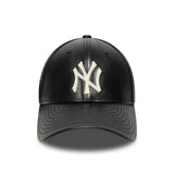 New York Yankees Cap, Leder, New Era, 9FORTY, mc, schwarz