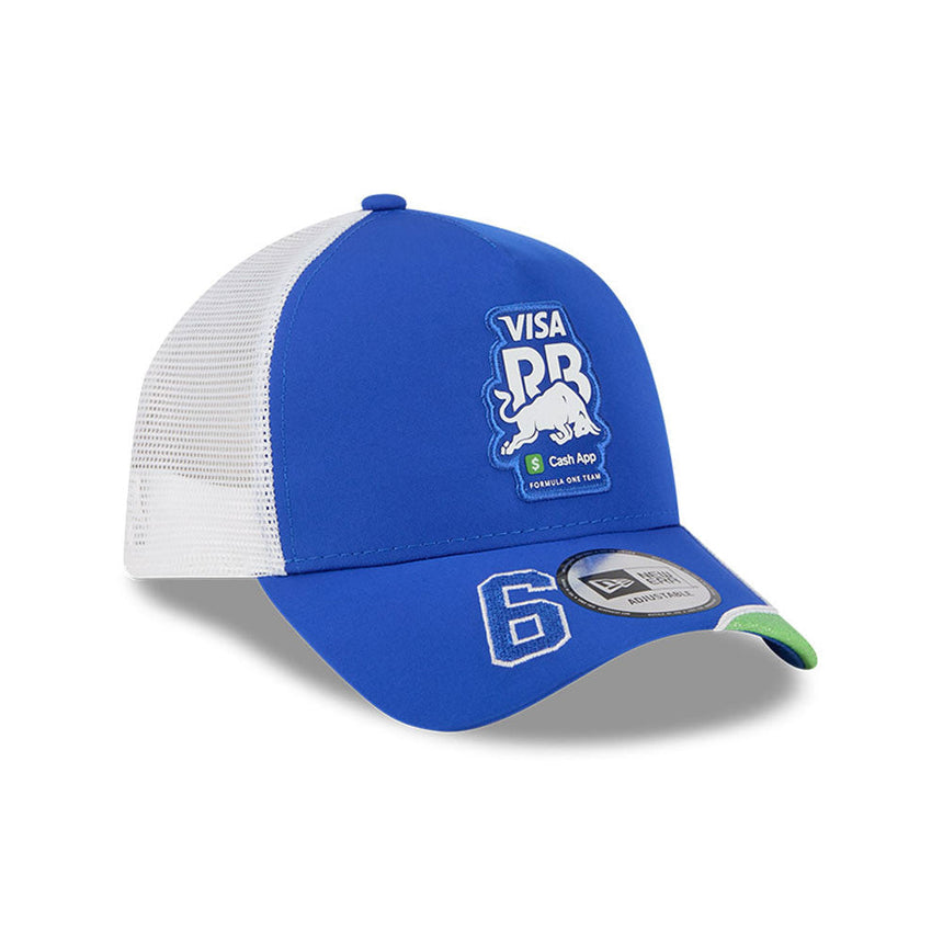 Visa RB Kappe, Trucker-Kappe, Las-Vegas-Sonderedition, Isack Hadjar, New Era, 9FORTY, blau