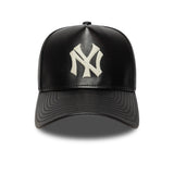 New York Yankees Kappe aus Leder, New Era, 9FORTY, schwarz