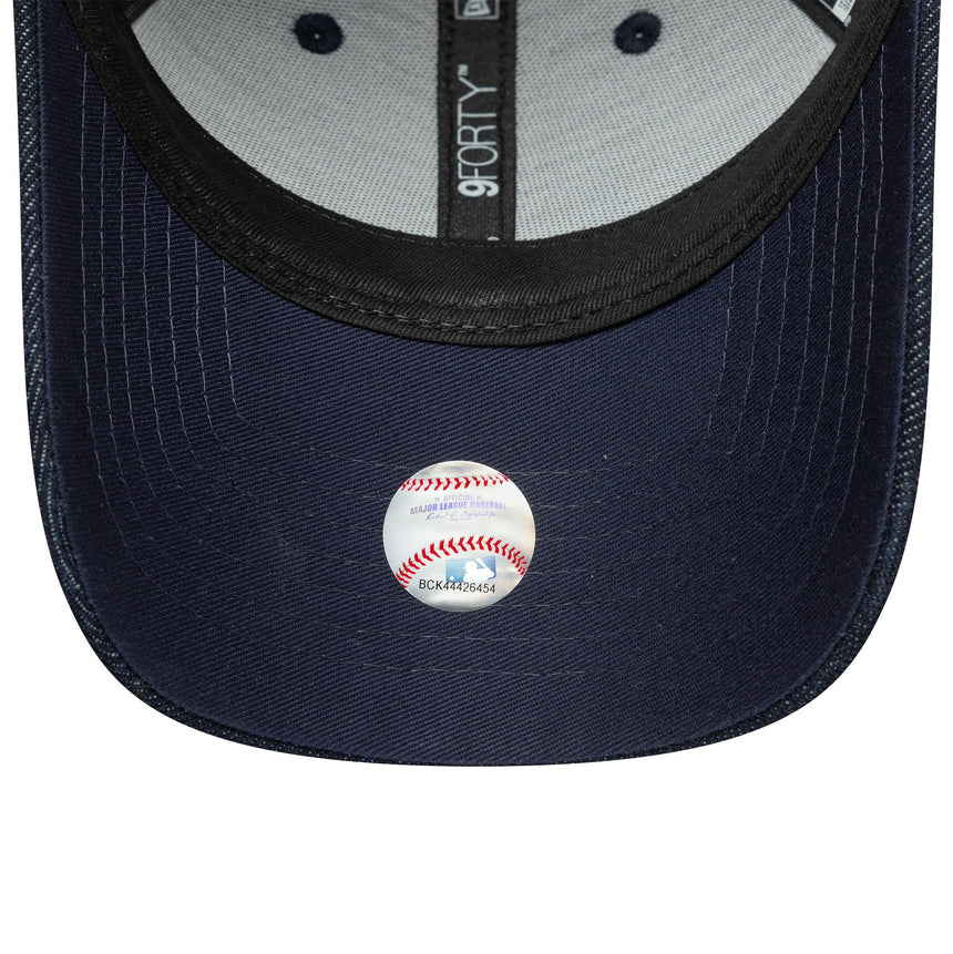 New York Yankees Cap, Pailletten, New Era, 9FORTY, blaues Muster, blau