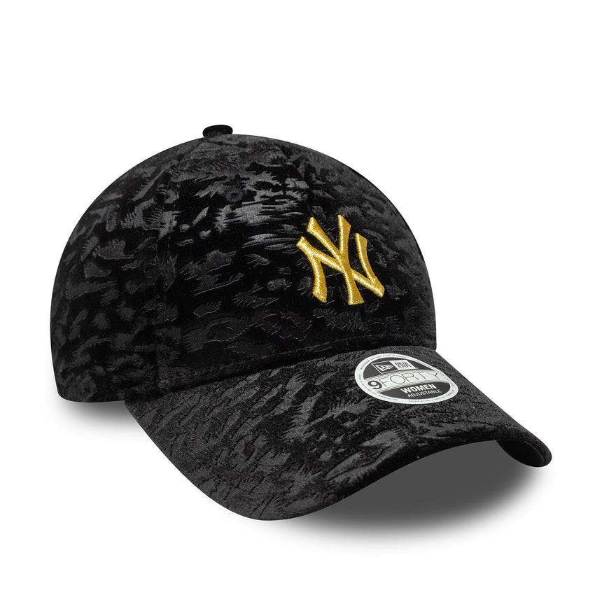New York Yankees Kappe, Leoprint Velour, 9FORTY, Damen, Schwarz