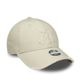 New York Yankees Kappe, abgenutzt, New Era, 9FORTY, grau, Damen