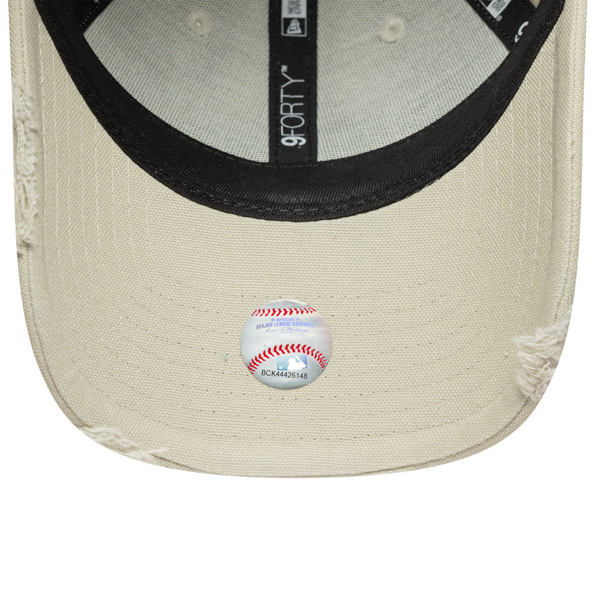 New York Yankees Kappe, abgenutzt, New Era, 9FORTY, grau, Damen