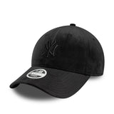 New York Yankees-Kappe, Velour, New Era, 9FORTY, schwarz